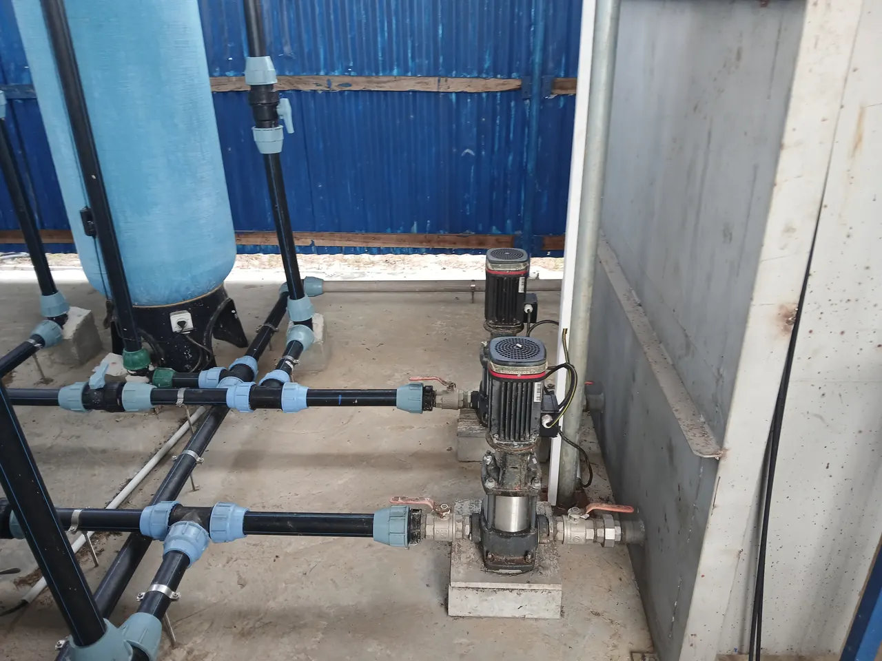 Réseau hydraulique en environnement de chantier